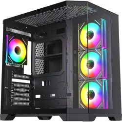 Monarch Gear Pandora Gaming Midi Tower Κουτί Υπολογιστή με Πλαϊνό Παράθυρο Μαύρο