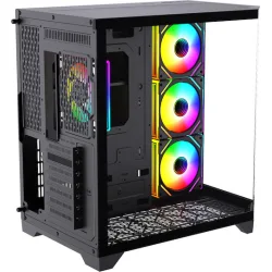 Monarch Gear Pandora Gaming Midi Tower Κουτί Υπολογιστή με Πλαϊνό Παράθυρο Μαύρο