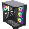 Monarch Gear Pandora Gaming Midi Tower Κουτί Υπολογιστή με Πλαϊνό Παράθυρο Μαύρο