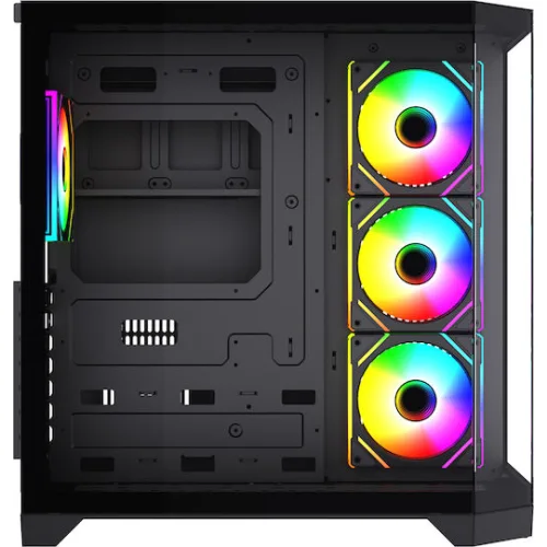 Monarch Gear Pandora Gaming Midi Tower Κουτί Υπολογιστή με Πλαϊνό Παράθυρο Μαύρο