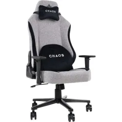 Monarch Gear Chaos Υφασμάτινη Καρέκλα Gaming με Ρυθμιζόμενα Μπράτσα Cloud Gray