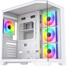 Monarch Gear Pandora Gaming Midi Tower Κουτί Υπολογιστή με Πλαϊνό Παράθυρο Λευκό