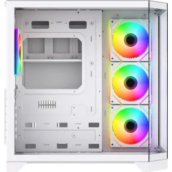 Monarch Gear Pandora Gaming Midi Tower Κουτί Υπολογιστή με Πλαϊνό Παράθυρο Λευκό