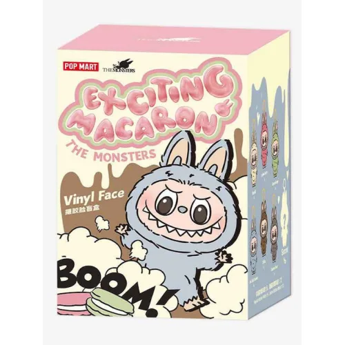 Pop Mart Μπρελόκ Labubu The Monsters Exciting Macaron Vinyl Face Single Blind Box (Τυχαία Επιλογή)