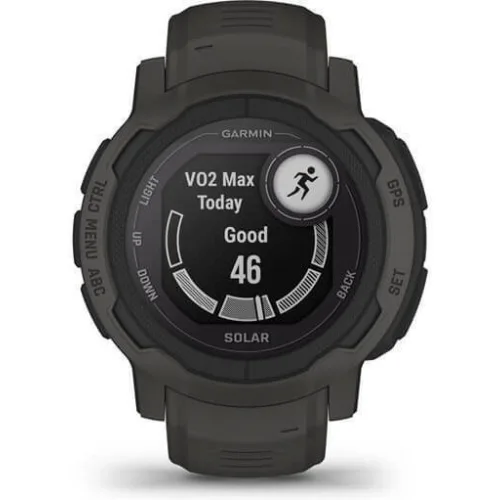 Garmin Instinct 2 Solar 45mm Αδιάβροχο Smartwatch με Παλμογράφο (Graphite)