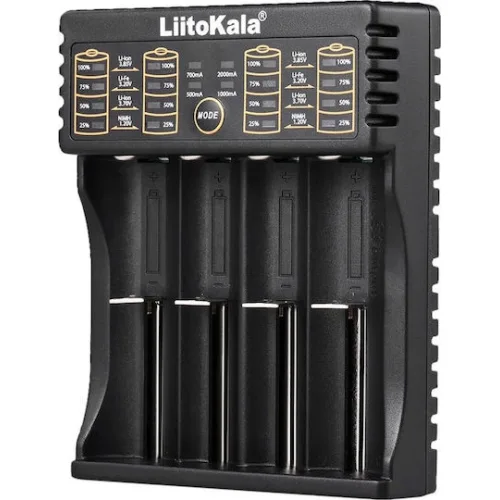 LiitoKala LII-402 USB Φορτιστής 4 Μπαταριών Li-ion/Ni-Cd/Ni-MH Μεγέθους AA/AAA/18650/16340/26650/14500