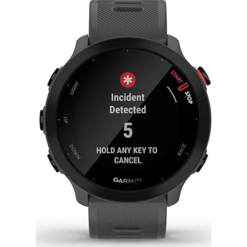 Garmin Forerunner 55 42mm Αδιάβροχο Smartwatch με Παλμογράφο (Monterra Grey)