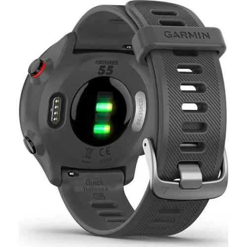 Garmin Forerunner 55 42mm Αδιάβροχο Smartwatch με Παλμογράφο (Monterra Grey)