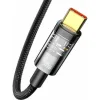 Baseus Explorer Braided USB 2.0 Cable USB-C male - USB-A 100W Μαύρο 2m (CATS000301)