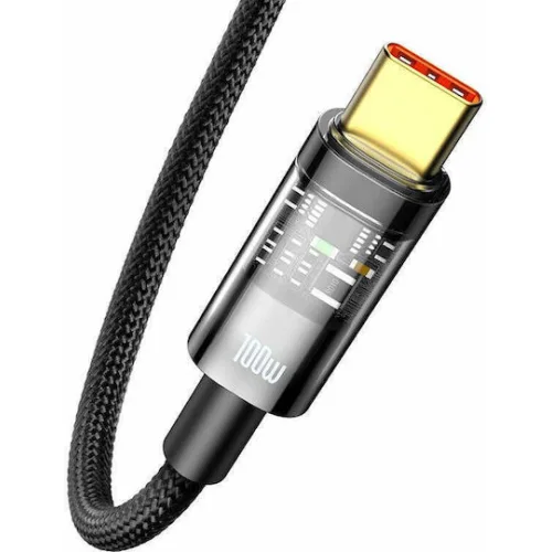 Baseus Explorer Braided USB 2.0 Cable USB-C male - USB-A 100W Μαύρο 2m (CATS000301)