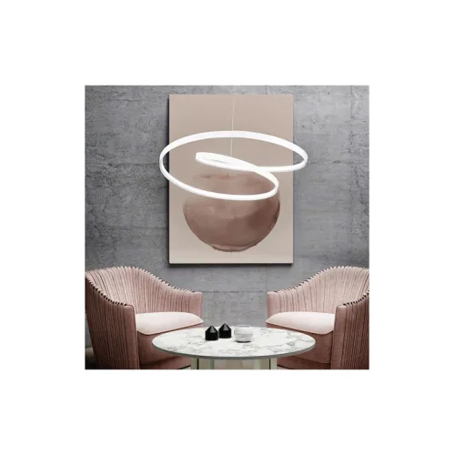 Powertech Κρεμαστό Φωτιστικό Λευκό LED με Φυσικό Λευκό Φως 40εκ.