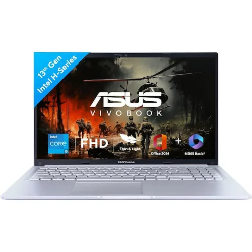 Asus Vivobook X1502VA-BQ681W 15.6" FHD (i5-13420H/16GB/512GB SSD/W11 Home) Cool Silver (US Keyboard)