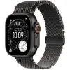 Apple Watch Ultra 3 Titanium 49mm Αδιάβροχο με eSIM και Παλμογράφο (Black Titanium Case with Black Titanium Milanese Loop - Medium)