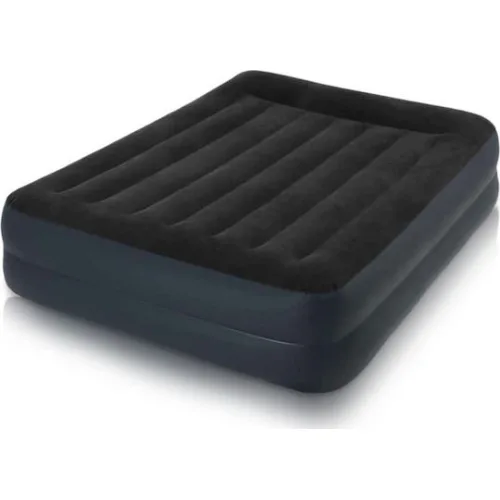 Intex Φουσκωτό Στρώμα Ύπνου με Ενσωματωμένη Ηλεκτρική Αντλία Pillow Rest Raised 203x152x42εκ.