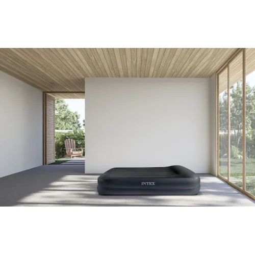 Intex Φουσκωτό Στρώμα Ύπνου με Ενσωματωμένη Ηλεκτρική Αντλία Pillow Rest Raised 203x152x42εκ.