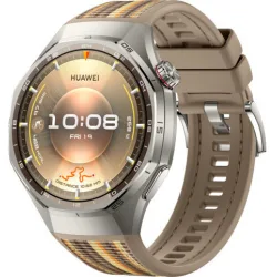 Huawei Watch GT 6 Pro Titanium 46mm Αδιάβροχο με Παλμογράφο (Brown Woven)