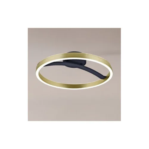 Powertech Πλαφονιέρα Οροφής 38εκ. Χρυσή με Ενσωματωμένο LED