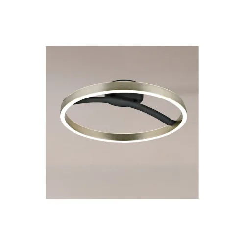 Powertech Πλαφονιέρα Οροφής 38εκ. Ασημί με Ενσωματωμένο LED