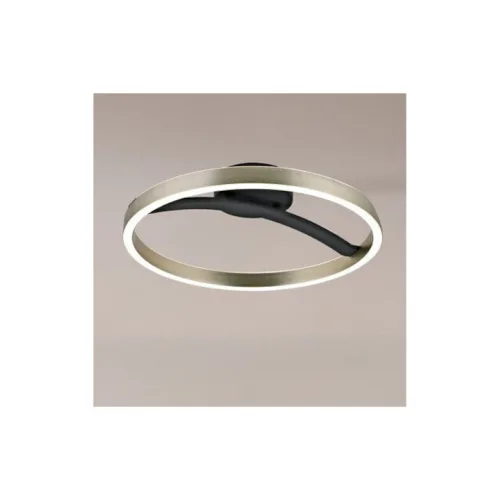 Powertech Πλαφονιέρα Οροφής 38εκ. Ασημί με Ενσωματωμένο LED