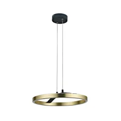 Powertech Ρυθμιζόμενο Κρεμαστό Φωτιστικό Χρυσό LED με Φυσικό Λευκό Φως 38x38x120εκ.