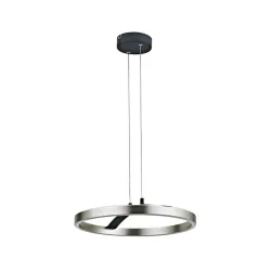 Powertech Ρυθμιζόμενο Κρεμαστό Φωτιστικό Ασημί LED με Φυσικό Λευκό Φως 38x38x120εκ.