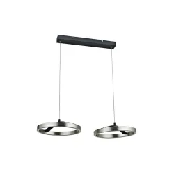 Powertech Ρυθμιζόμενο Κρεμαστό Φωτιστικό Ασημί LED με Φυσικό Λευκό Φως 70x30x120εκ.