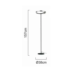 Powertech Φωτιστικό Δαπέδου Υ157xΜ38εκ. Ασημί