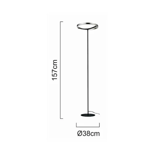Powertech Φωτιστικό Δαπέδου Υ157xΜ38εκ. Ασημί