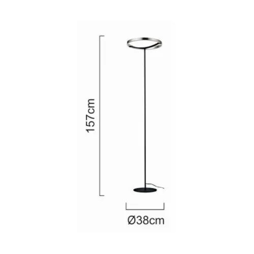 Powertech Φωτιστικό Δαπέδου Υ157xΜ38εκ. Ασημί