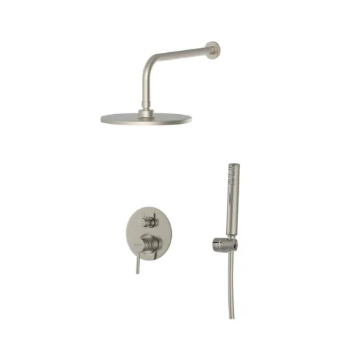 Bruno Σετ Μίκτης, Τηλέφωνο & Κεφαλή Ντουζ Εντοιχισμού για Ντουζιέρα Ασημί 5210131148853