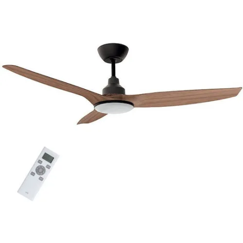 Life Apeliotes Ανεμιστήρας Οροφής 132cm με Φως και Τηλεχειριστήριο Nature