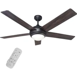 Life Etesian Ανεμιστήρας Οροφής 56.5cm με Φως και Τηλεχειριστήριο Καφέ