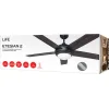Life Etesian Ανεμιστήρας Οροφής 56.5cm με Φως και Τηλεχειριστήριο Καφέ