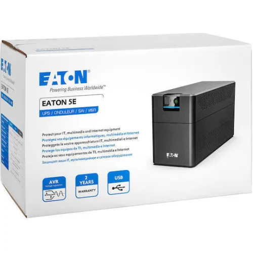 Eaton 5E Gen2 1600 USB UPS Line-Interactive 1600VA 900W με 6 IEC Πρίζες