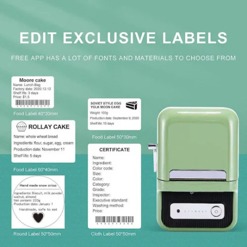 Niimbot B21 Ηλεκτρονικός Ετικετογράφος Χειρός σε Πράσινο Χρώμα