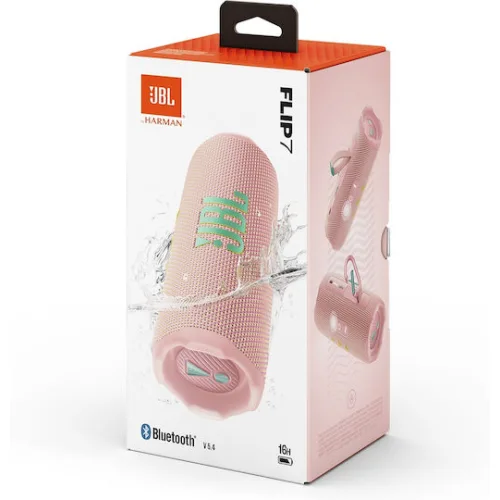 JBL Flip 7 Αδιάβροχο Ηχείο Bluetooth 35W με Διάρκεια Μπαταρίας έως 16 ώρες Ροζ