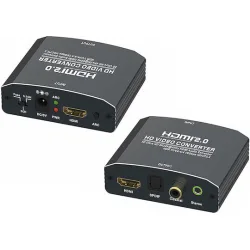 Powertech Μετατροπέας DC / HDMI female σε 3.5mm / Coaxial / HDMI / Toslink female Γκρι 1τμχ CAB-H153