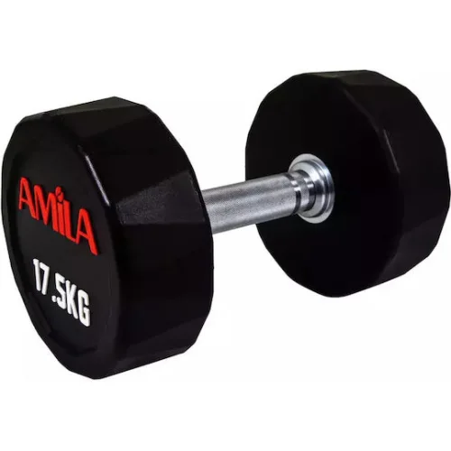 AMILA Polygon Series Βαράκι Δεκάγωνο Λαστιχένιο 1 x 17.5kg