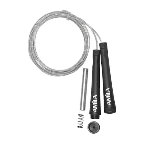 AMILA Σχοινάκι Ταχύτητας με Βάρος 3m Ασημί με Ρυθμιζόμενο Μήκος