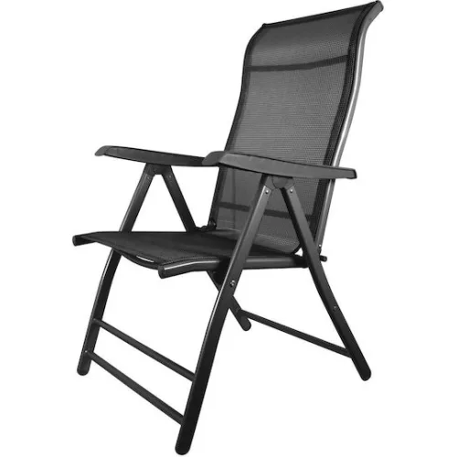 Escape Καρέκλα Παραλίας Μαύρη 70x58x108εκ.