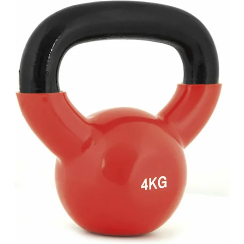 AMILA Kettlebell Βινυλίου 4kg Κόκκινο