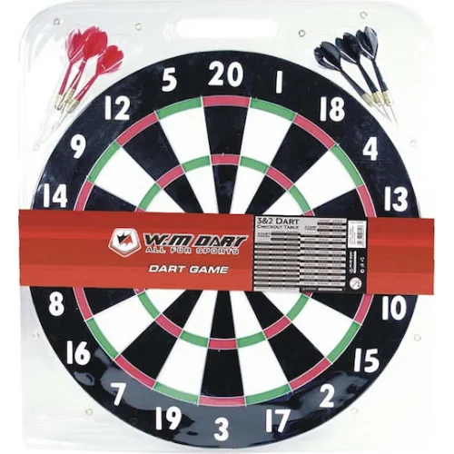 Win Max Στόχος Στόχος Χάρτινος Διπλής Όψεως με 6 Βελάκια