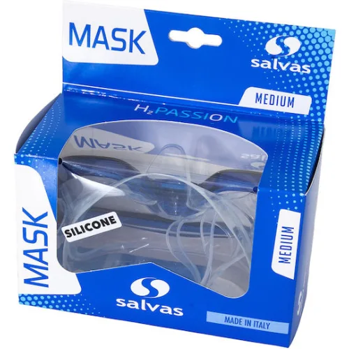 Salvas Μάσκα Θαλάσσης Σιλικόνης Geo Medium σε Μπλε χρώμα
