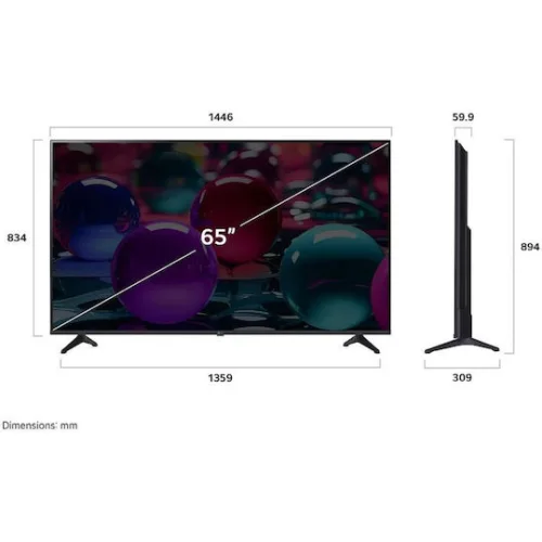 LG Smart Τηλεόραση 65" 4K UHD LED AI UA73 HDR (2025) 65UA73003LA
