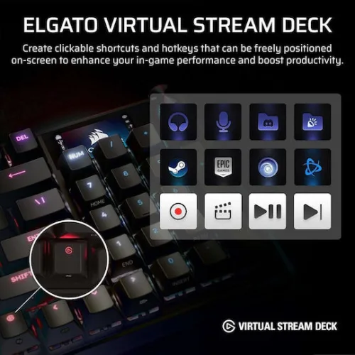 Corsair Vanguard Pro 96 Ηall Effect Gaming Πληκτρολόγιο 96% με Corsair MGX διακόπτες και RGB φωτισμό (Αγγλικό US)