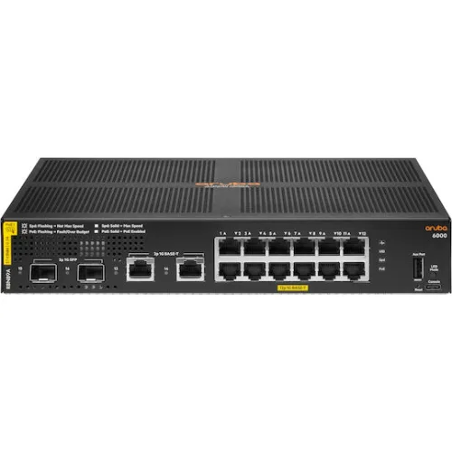 HP Aruba 6000 Managed L3 PoE+ Switch με 12 Θύρες Gigabit (1Gbps) Ethernet και 2 SFP Θύρες