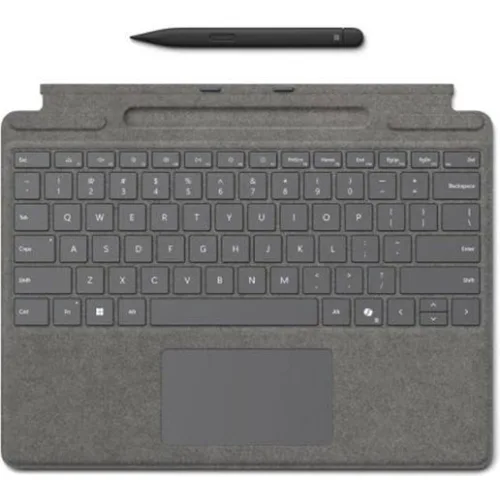 Microsoft Surface Pro Copilot Button + Slim Pen Πληκτρολόγιο με Touchpad Αγγλικό US Platinum