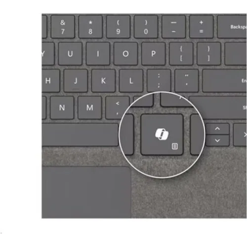 Microsoft Surface Pro Copilot Button + Slim Pen Πληκτρολόγιο με Touchpad Αγγλικό US Platinum
