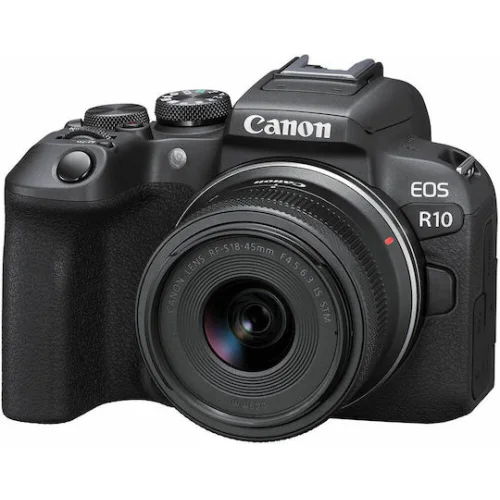 Canon EOS R10 Mirrorless Φωτογραφική Μηχανή Kit (RF-S 18-45mm f/4.5-6.3 IS STM) Μαύρη