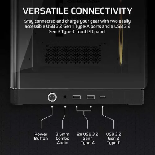 Corsair Frame 4500X RS-R ARGB Gaming Midi Tower Κουτί Υπολογιστή με Πλαϊνό Παράθυρο Μαύρο